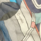 Hermes Scarf Carre 140 Silk Blue — view 6