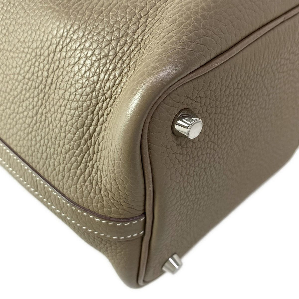 Hermes Handbag Picotin Lock PM Etoupe Silver — view 7