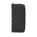 Louis Vuitton Damier Graphite Zippy Wallet Vertical Zip Around Black Leather