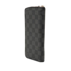 Louis Vuitton Damier Graphite Zippy Wallet Vertical Zip Around Black Leather — view 2