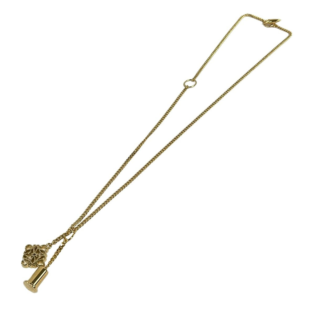 Loewe Necklace Anagram Pendant Gold — view 2