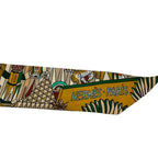 Hermes Scarf Twill Beige Green Multi Ribbon Animapolis — view 4