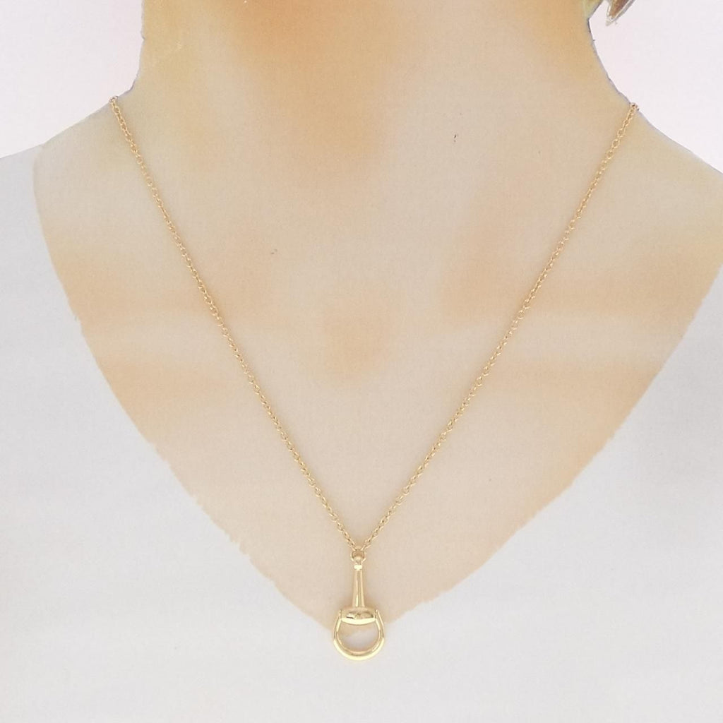 Gucci Horsebit Necklace Gold — view 5