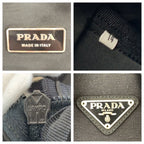 Prada Tessuto Black Silver Nylon Backpack — view 4