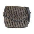 Dior Trotter Black Beige Gold Canvas Shoulder Bag Pochette