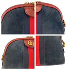 Gucci Sherry Line Ophidia Navy Red Gold Shoulder Bag Pochette — view 5