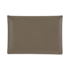 Hermes Calvi Duo Etoupe Gray Silver Chevre Card Case Business Holder Coin — view 2