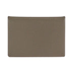 Hermes Calvi Duo Etoupe Gray Silver Chevre Card Case Business Holder Coin
