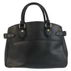 Louis Vuitton Epi Passy PM Noir Black Silver Leather Tote