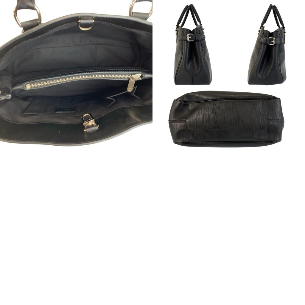 Louis Vuitton Epi Passy PM Noir Black Silver Leather Tote — view 9