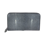 Bottega Veneta Black Gray Gunmetal Leather Goatskin Wallet — view 2