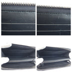 Bottega Veneta Black Gray Gunmetal Leather Goatskin Wallet — view 8