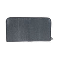 Bottega Veneta Black Gray Gunmetal Leather Goatskin Wallet