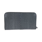 Bottega Veneta Black Gray Gunmetal Leather Goatskin Wallet