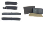 Bottega Veneta Black Gray Gunmetal Leather Goatskin Wallet — view 9