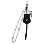 Louis Vuitton LV Initial Midnight Pearl Stacking Black Silver Leather