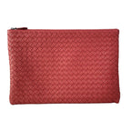 Bottega Veneta Clutch Intrecciato Bordeaux Leather