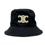 Celine Hat Trio Black Ivory Embroidery Cotton