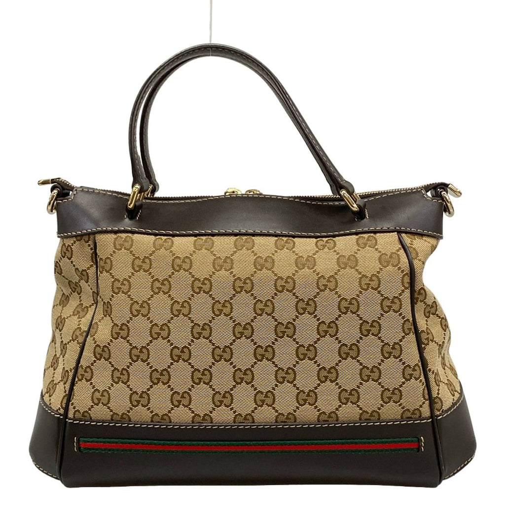 Gucci Handbag Mayfair GG Pattern Beige Dark Brown Multi Leather — view 3