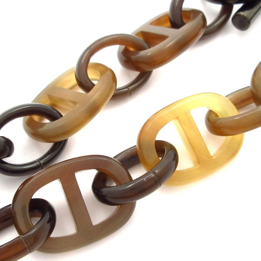 Hermes Bracelet Amarrage Chaine D'ancre Brown Navy Beige — view 6
