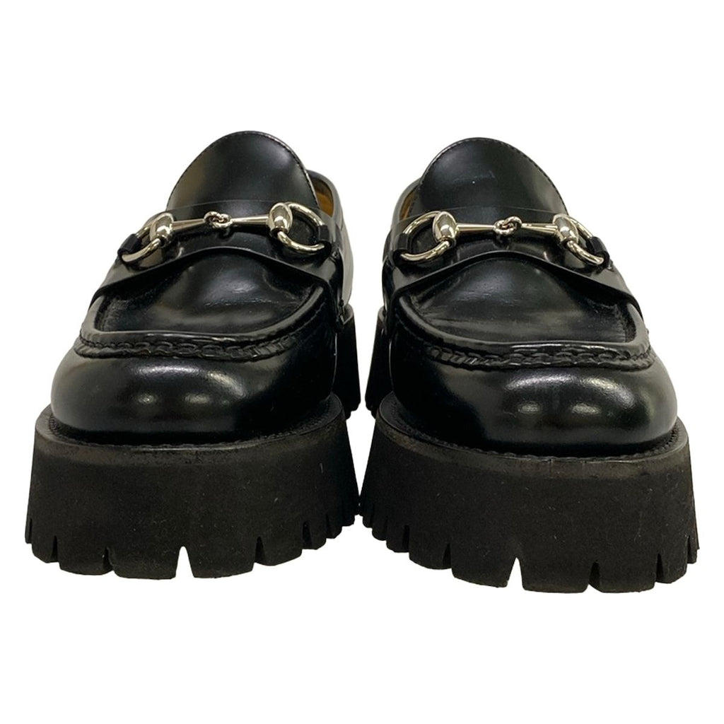 Gucci Loafers 38 Horsebit Black Thick Sole Leather — view 5