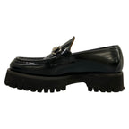 Gucci Loafers 38 Horsebit Black Thick Sole Leather — view 3