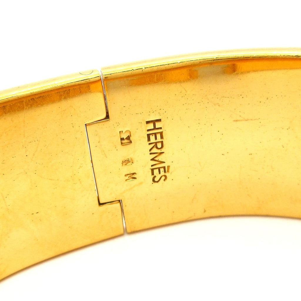 Hermes Bangle Clic Clac Gold Red Bracelet — view 4