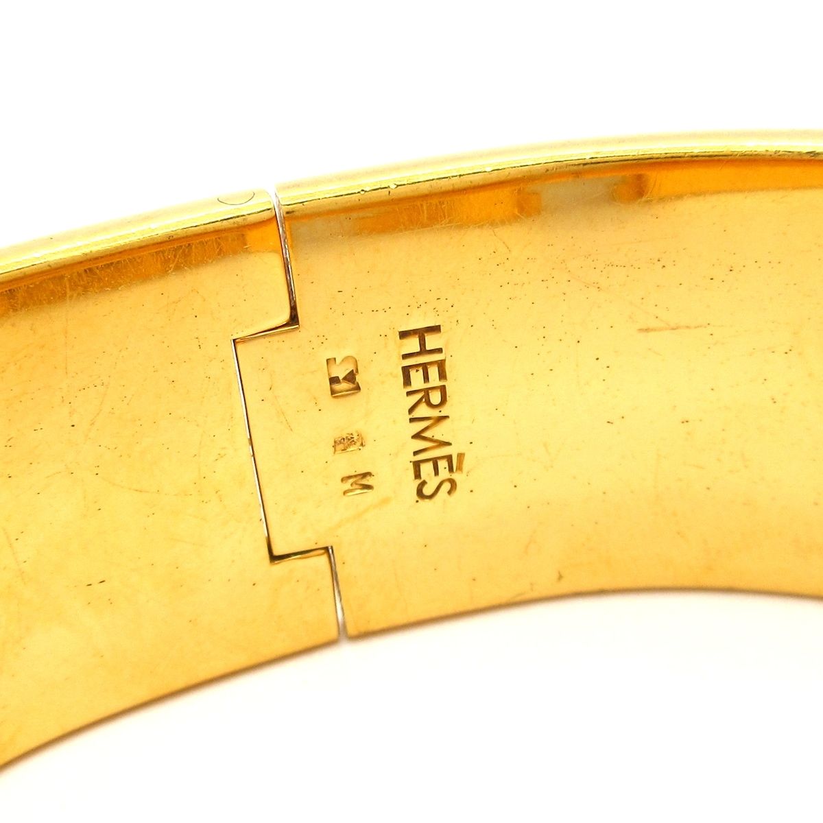Hermes Bangle Clic Clac Gold Red Bracelet — view 4