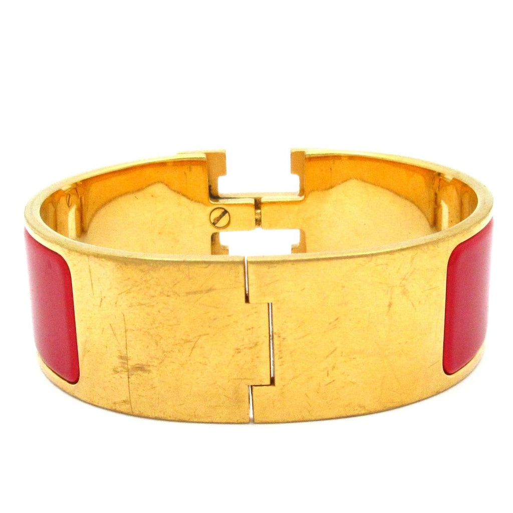 Hermes Bangle Clic Clac Gold Red Bracelet — view 3