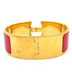 Hermes Bangle Clic Clac Gold Red Bracelet — view 3