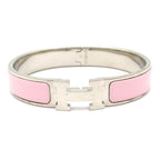 Hermes Bangle Click Silver Light Pink Bracelet