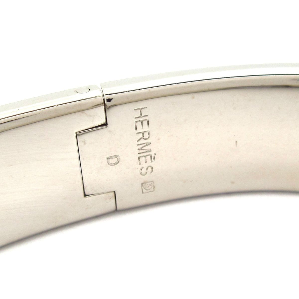 Hermes Bangle Click Silver Light Pink Bracelet — view 4
