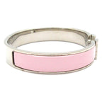 Hermes Bangle Click Silver Light Pink Bracelet — view 2