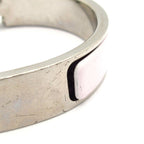 Hermes Bangle Click Silver Light Purple Ivory Bracelet — view 6