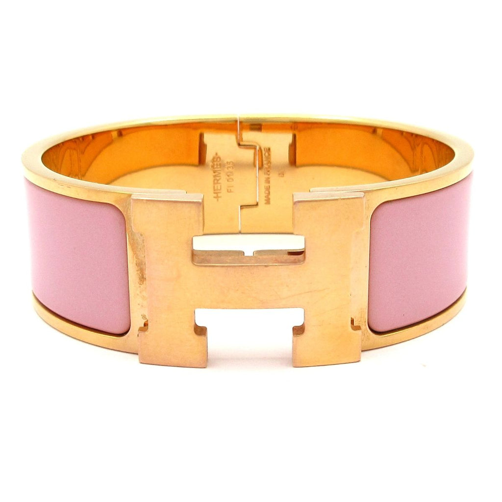 Hermes Bangle Clic Clac Pink Gold Bracelet