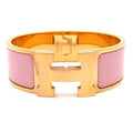 Hermes Bangle Clic Clac Pink Gold Bracelet