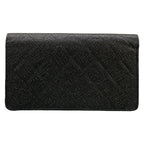 Chanel Wallet Quilted Black Silver Lame — view 2