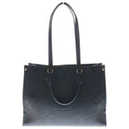 Louis Vuitton Monogram Empreinte On The Go MM Handbag Black Noir Leather Gold — view 2