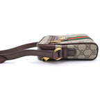 Gucci GG Marmont Ophidia Mini Shoulder Bag Beige Brown Leather Gold — view 3