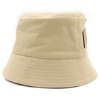 Loewe Logo Leather Patch Canvas Bucket Hat Beige — view 3