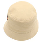 Loewe Logo Leather Patch Canvas Bucket Hat Beige — view 6