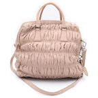 Prada Nappa Shoulder Bag Pink Beige Leather Gold — view 2