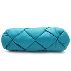 Bottega Veneta Padded Lock Tote Turquoise Blue Leather — view 4