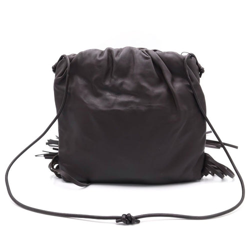 Bottega Veneta the Fringe Shoulder Leather Bag Dark Brown — view 2