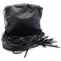 Bottega Veneta the Fringe Shoulder Leather Bag Black