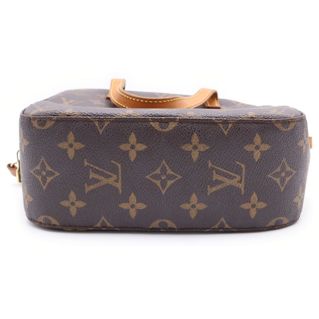 Louis Vuitton Monogram Spontini 2-Way Shoulder Bag Brown Leather Gold — view 4