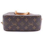 Louis Vuitton Monogram Spontini 2-Way Shoulder Bag Brown Leather Gold — view 4