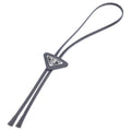 Prada Saffiano Leather Bolo Tie Triangle Logo Black