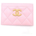 Chanel CC Logo Card Case Pink
