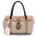 Fendi Selleria Mini Linda Bicolor Mini Bag Brown Black Gray Ju Leather Gold